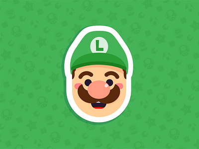 Luigi brother character cute emoji game game art icon illustration luigi mario mario bros mario kart mario party nintendo pattern smash bros sticker super smash bros vector vectors
