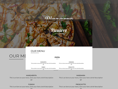 Pizza restaurant design noob redesign sketch ui web web design
