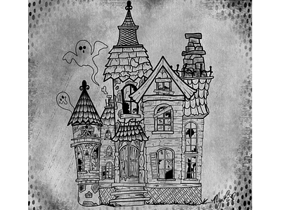 Spooky House graphic design halloween halloween illustration illustration