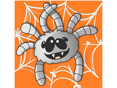 Hello Friend graphic design halloween halloween illustration spider illustration