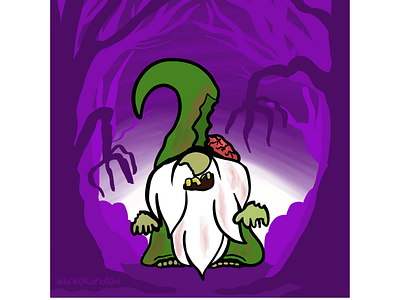 Gnome Zombie Illustration