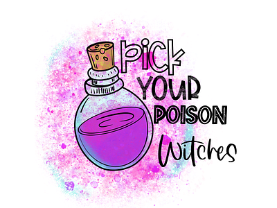 Pick Your Poison Witches halloween halloween illustration illustration