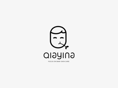 Qiayina baby chinese font logo skin care