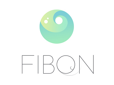 Fibon brand circle fibonacci font green icon logo sport vi