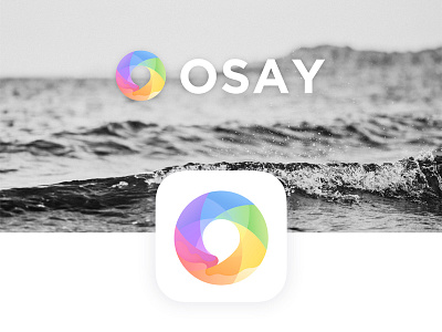 OSAY logo brand circle color dialogue fibonacci icon logo ocean saturn ui vi