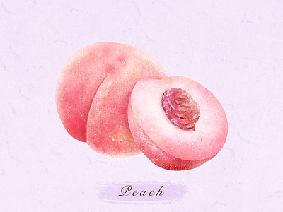 水果：水蜜桃🍑 illustration