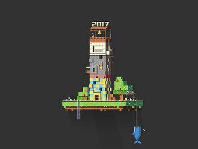 A pixel tower pixel