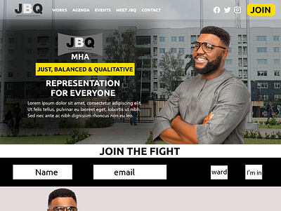 Political Campaign Website adobe xd branding graphic design logo ui website
