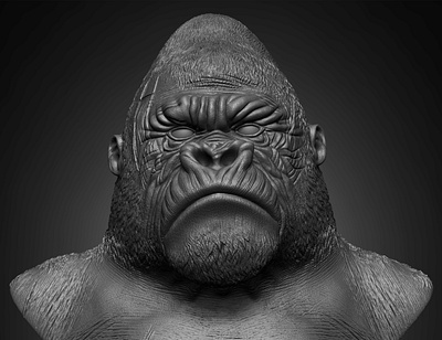 Silverback Gorilla Predator 3d art brinis character collectibles gorilla model modeling sculpt sfx silverback yacine zbrush zbrushsculpt