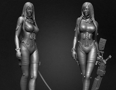 Gantz Video Game Female 3D Model zbrushart