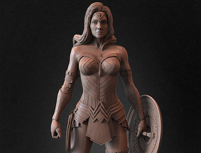 Wonder Woman Gal Gadot 3D Model zbrushart