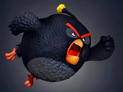 Bomb Angry Birds Rovio Entertainment angry birds bomb zbrushart