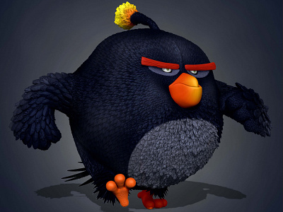 Bomb Angry Birds Rovio Entertainment angry birds bomb zbrushart