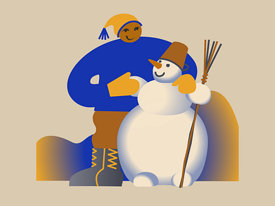 Snowman (vector) animation character vector
