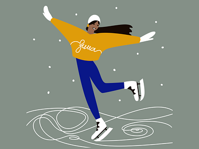 Skating girl (vector)