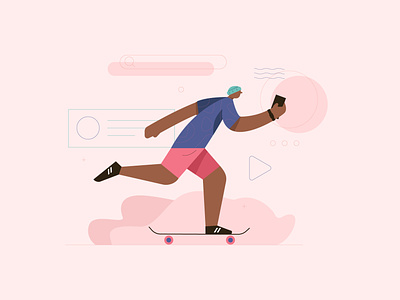 skater illustration skateboarding