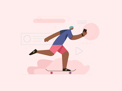 skater illustration skateboarding