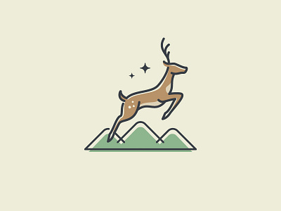 Deer Logo deer logo mountains