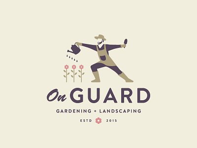 On Guard fencing flower gardening landscaping man person