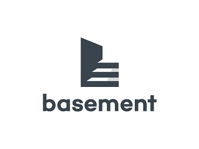 basement WIP b basement initial logo stairs steps