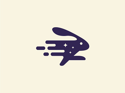 SPACE RUN fast logo rabbit run space