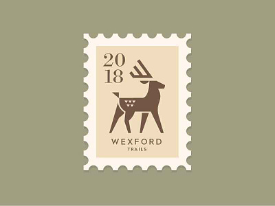 Deer deer logo stamp