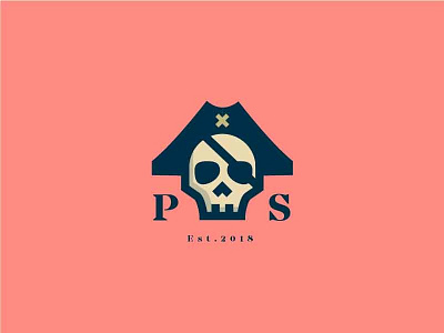 Pirate Smoke brand design logo pirate skull