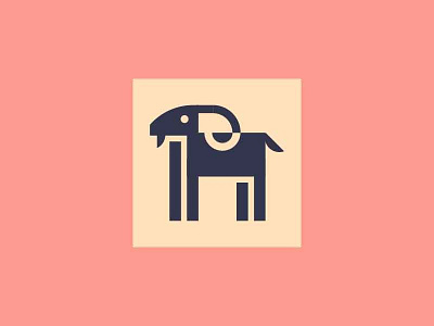 Goat animal goat icon logo minimal