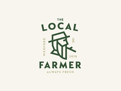 Farmer farm farmer fresh icon local logo