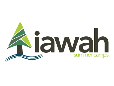 Camp IAWAH camp camping logo summer