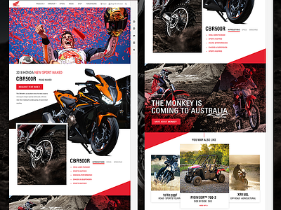 motorcycle web design motorcycle red website