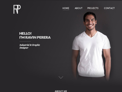 ravinperera.com (WIP) portfolio webdesign wip