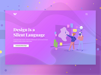 Creative Agency Banner Concept 2018 branding color design typography. ui web