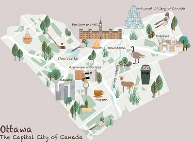 Concept Ottawa Map design graphic design illustration