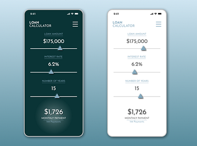 Loan Calculator for DailyUI 004 calculator dailyui design ui