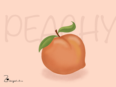 🍑friendly peach🍑 animation art folio food fruit graphic design illustration peach peachy procreat