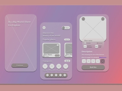 Travel App Design Frame