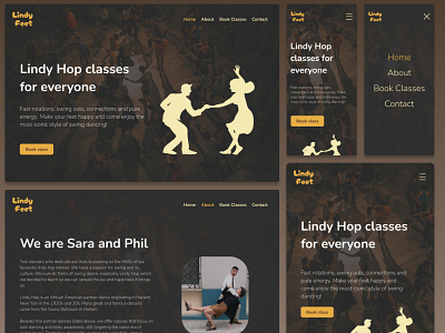 UI :: website design - dance studio