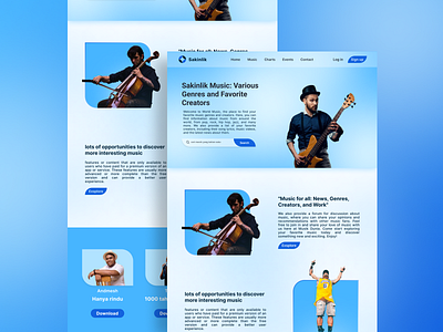 Desktop - Web music branding graphic design ui