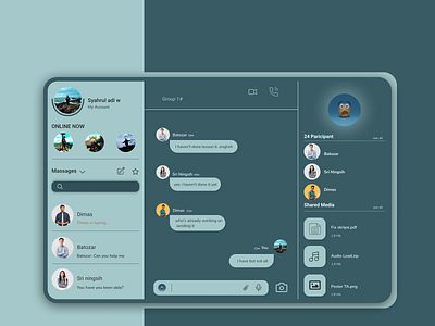 desktop - Chat app app design ui ux