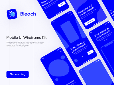 Bleach - Free Mobile Wireframe Kit android app clean design interface ios layout mobile ui wireframe wireframe kit