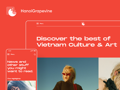 Hanoigrapevine Website Redesign art community creative culture design interface layout ui web website