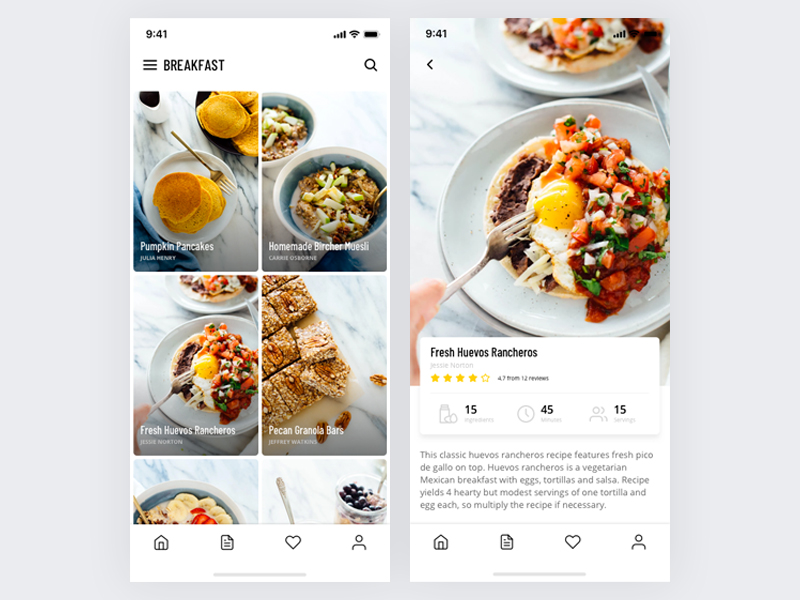 Cooking Recipes App by 𝖕𝖍𝖆𝖕 🐰 on Dribbble