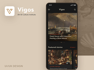 Vigos - Art & Culture App Design app app design art culture design ios ui ux ui design ux