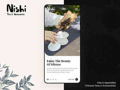 Nishi - Tea & Accessories app clean design ecommerce interface layout ui ux web website