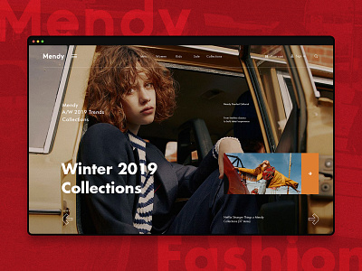 Mendy - Fashion store slider app design ecommerce fashion interface layout slider ui web website