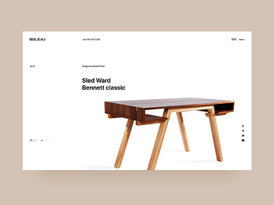 Boleau - Slider clean design ecommerce furniture interface interior layout ui web website