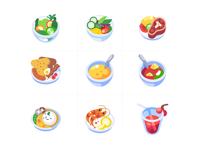 Food Icon - Free download art branding colorful design food food and drink icon illustration salad steak