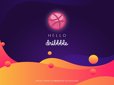 Hello Dribbble debut dribbble first shot invite