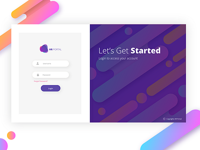 Login dailyui gradient login portal ui userinterface